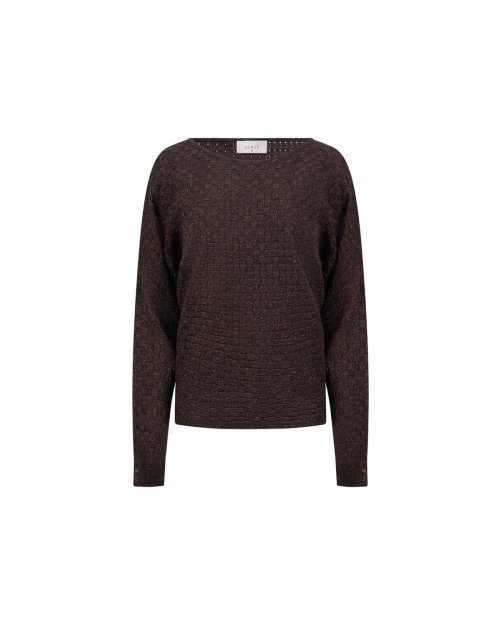 NUKUS Kento Top Lurex 334 chocolate