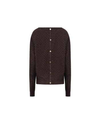 NUKUS Kento Top Lurex 334 chocolate