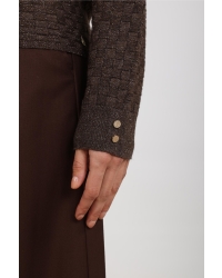 NUKUS Kento Top Lurex 334 chocolate