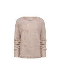 NUKUS Konstanza Pullover Flower 9 sand
