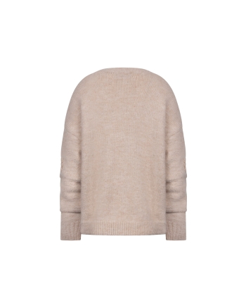NUKUS Konstanza Pullover Flower 9 sand