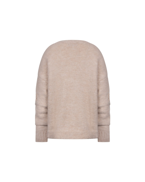 NUKUS Konstanza Pullover Flower 9 sand