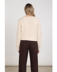 NUKUS Konstanza Pullover Flower 9 sand