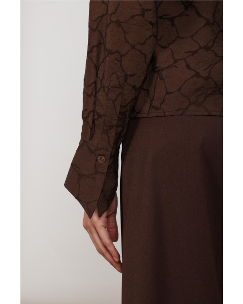 NUKUS Alice Blouse 334 chocolate