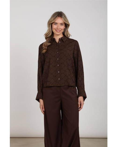 NUKUS Alice Blouse 334 chocolate