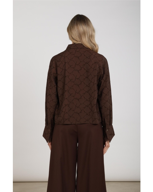 NUKUS Alice Blouse 334 chocolate