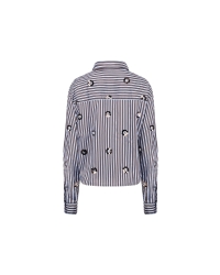 NUKUS Amy Blouse Stripe 393 chocolate/sky