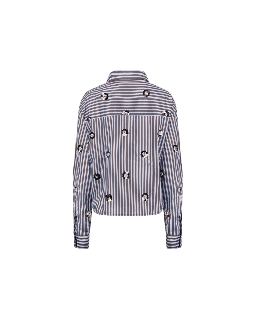 NUKUS Amy Blouse Stripe 393 chocolate/sky