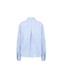 NUKUS Nowi Blouse Stripe Stones 235 offwhite/sky