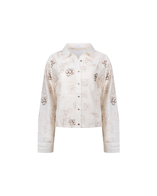 NUKUS Aaliya Blouse Embroidery 17 off white