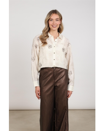 NUKUS Aaliya Blouse Embroidery 17 off white
