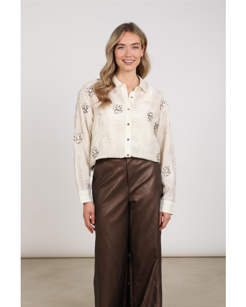 NUKUS Aaliya Blouse Embroidery 17 off white