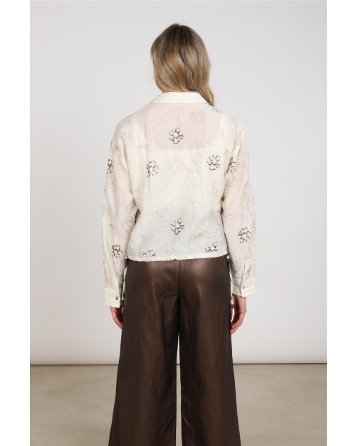 NUKUS Aaliya Blouse Embroidery 17 off white