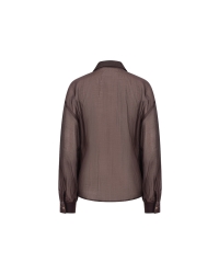 NUKUS Addie Blouse Embroidery 334 chocolate