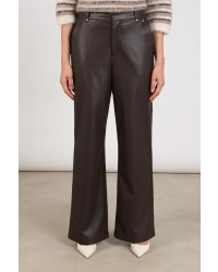 NUKUS Beverly Pants Pockets PU 334 chocolate