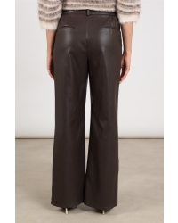 NUKUS Beverly Pants Pockets PU 334 chocolate