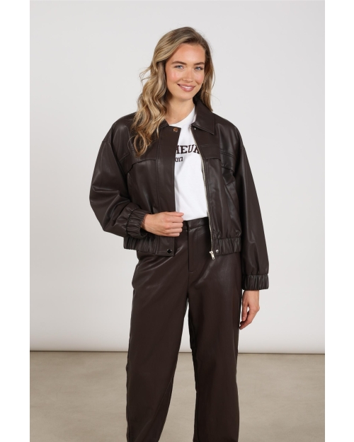 NUKUS Delila Jacket PU 334 chocolate