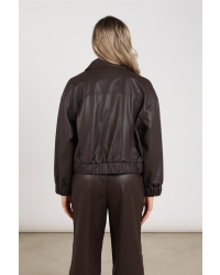 NUKUS Delila Jacket PU 334 chocolate
