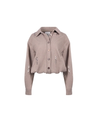 NUKUS Annelynn Blouse Paillet 60 taupe