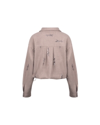 NUKUS Annelynn Blouse Paillet 60 taupe