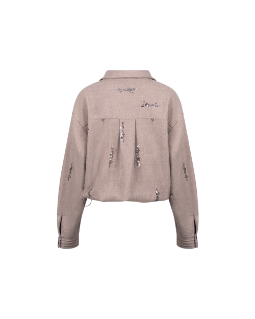 NUKUS Annelynn Blouse Paillet 60 taupe