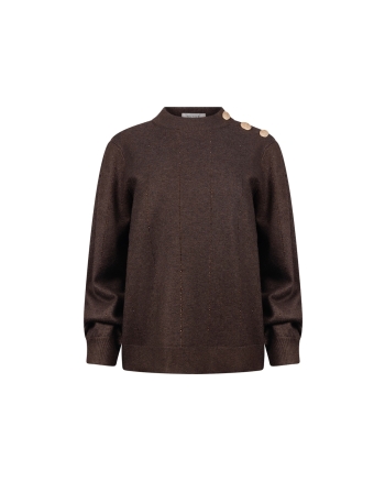 NUKUS Molly Pullover Strass 334 chocolate