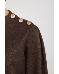 NUKUS Molly Pullover Strass 334 chocolate