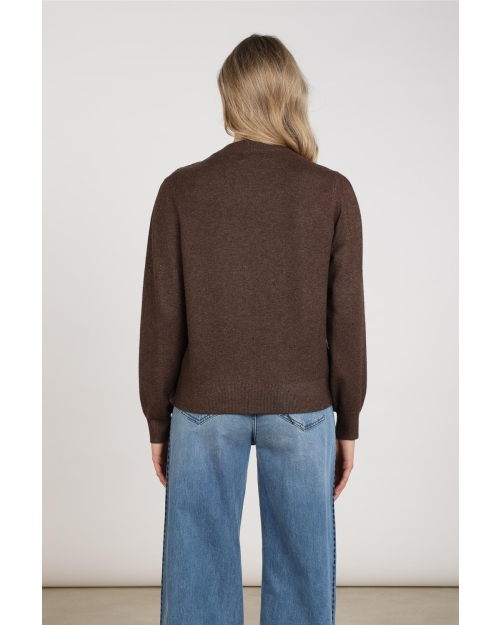 NUKUS Molly Pullover Strass 334 chocolate