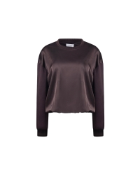 NUKUS Made Pullover Shiny 334 chocolate
