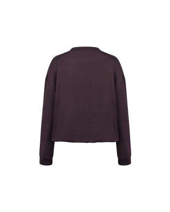 NUKUS Made Pullover Shiny 334 chocolate