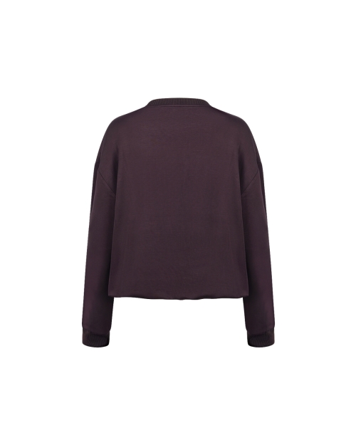 NUKUS Made Pullover Shiny 334 chocolate
