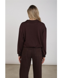 NUKUS Made Pullover Shiny 334 chocolate