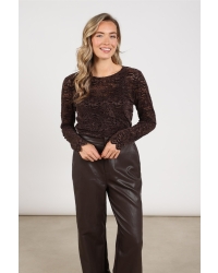 NUKUS Wies Top Lace 334 chocolate