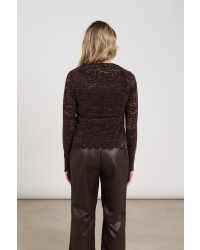 NUKUS Wies Top Lace 334 chocolate