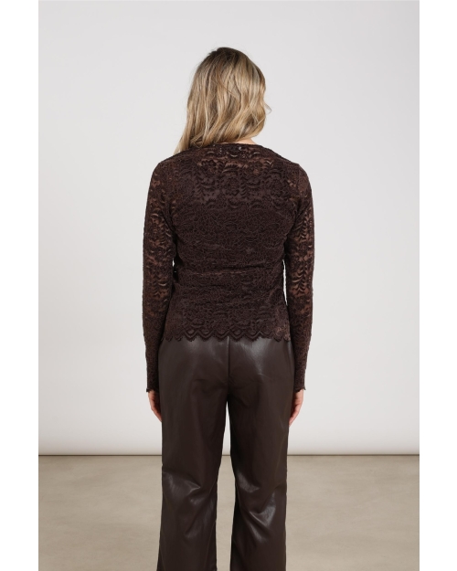 NUKUS Wies Top Lace 334 chocolate