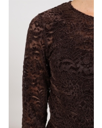 NUKUS Wies Top Lace 334 chocolate
