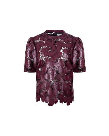 NUKUS Nicole Top Flower PU 333 cherry