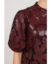 NUKUS Nicole Top Flower PU 333 cherry
