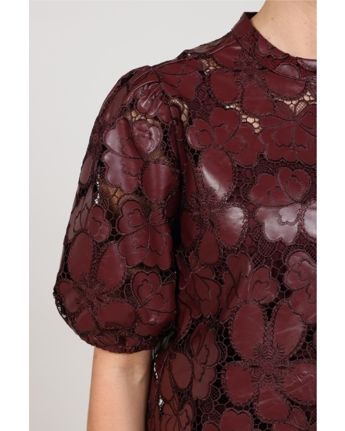 NUKUS Nicole Top Flower PU 333 cherry