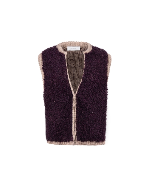 NUKUS Lana Gilet 396 cherry/taupe
