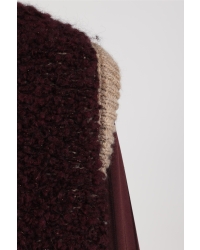 NUKUS Lana Gilet 396 cherry/taupe