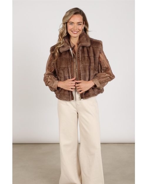 NUKUS Hani Gilet 60 taupe