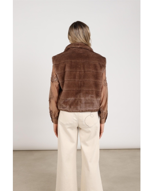 NUKUS Hani Gilet 60 taupe