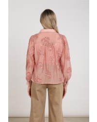 NUKUS Antonella Blouse Paillet Flower 336 rose