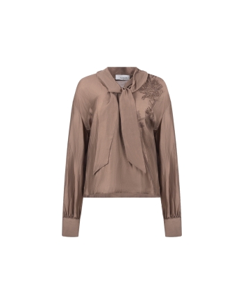 NUKUS Angie Blouse Tie 60 taupe