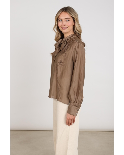 NUKUS Angie Blouse Tie 60 taupe