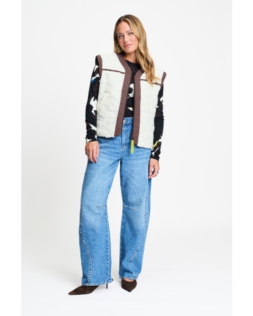 POM Amsterdam GILET - Gigi Ecru 200 beige