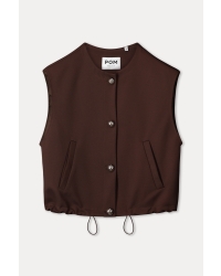 POM Amsterdam GILET - Gaya Chocolate Brown 750 brown