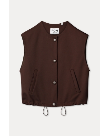 POM Amsterdam GILET - Gaya Chocolate Brown 750 brown