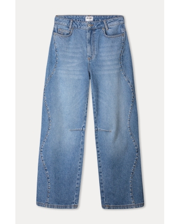 POM Amsterdam JEANS - Jacky Studs Mid Blue 650 blue